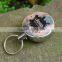 Wholesale cheap mini metal retractable keychain key finder OEM logo