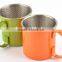 The new design 304 stainless steel thick mug hammer paint mug cup green beer mug