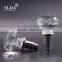 Faceted Brushed Nickel Finish Clear Glass Door Knobs and Handles