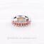Individual Clear Cz Stone Tire balancing Beads 2015 Fashion Silver Charms X039