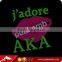 High Quality Glitter Jadore AKA Sorority Transfers for Uniform