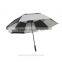 Promotional factory price custom black and white golf umbrella