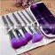 purple 16pcs powder foundation eyeshadow makeup brush set