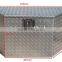 Aluminum tool box half door with removable shelf