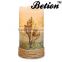 led flameless candles Sea Themed Flameless Pillar Candles wax led candles 3''x6''