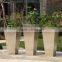 FO-9010 tapered square stainless steel plant pots