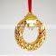 14K Yellow Gold Plated Metal Xmas Ornament with Green Crystal from Swarovski
