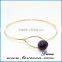 Birthday gemstone bangle with gold plated sparkling crystal bangle