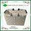 Hand woven nylon webbing shopping basket with double aluminium handles