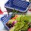 Wholesale small plastic basket/multi-purpose plastic basket with hole