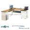 OA-4S L shape wooden desktop and steel cabinet office desk