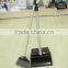 Low price plastic lobby folding broom and dustpan set