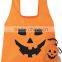 Customized skull shape design folding bags fashion Halloween black tote foldable bags Reusage foldable shoulder bags