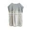 Top Fashion Designed short front long back short print sleeve t-shirt