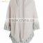 Ladies Cashmere 100% Merino Wool Cashmere Poncho Shawl With Tassel