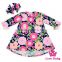 Korean Style Children Spring Clothes Long SLeeve Flower Pattern Printed A Line Design Baby Girl Dress