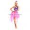 Sexy color sling Princess Dress Circus clown Halloween Costume