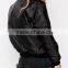 Runwaylover EY0992C Fashion Women Black Embroidery Bomber Jackets 2016