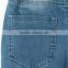 Garment dyed color change three-quarter bellbottom wide leg jeans for girls