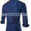 Latest design dark blue dots mens dress shirts
