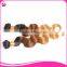 Competitive price 100% human hair wholesale hair piece, fashionable three tone body wave brazilian hair piece
