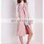 korea fashion female hot pink winter coat custom low price