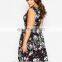 OEM Sweetheart neckline printed prom dress for fat women