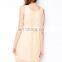 CHEFON Trim belted mexican embroidered dress