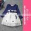 Cute Kids Red Blue Long Sleeve Tutu Dress Girl Beauty Party Dress