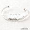 Immitation Rhodium Bowknot Statement Casting Cuff Bracelet