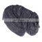 Two-color wrinkled hat warm hedge heap hat hood knitting wool hat