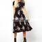 Short Sleeve Clothing Vintage Tapestry Floral Party Dress