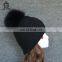 Boys Crochet Good Quality Hats 100% Raccoon Fur Pompom Hat