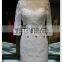 Long Sleeves illusion Neckline Lace Fit and Flare Wedding Dress