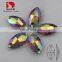 Horse eye shaped large sew on rhinestones for wedding dresses