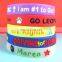Printed Army color silicone wristbands