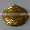 Wholesale Oliver Leaf Blank Iron Medal in Shiny gold Plating
