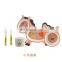 2020 Bamboo fiber tableware set for children creative cartoon bowl divided gift tableware Whale style bamboo fiber tableware