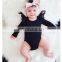 2019 new black white Striped rompers Infant Toddler Flutter Sleeve Romper Baby Unique bodysuits