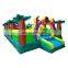 Huge Tropical Dinosaur inflatable bouncy castle slide , inflatable amusement park for kids