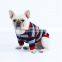 Wholesale casual cotton stripe pet dog british style clothes winter cold