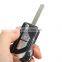 Black 2 Buttons Lock Unlock Plating Remote Key Fob Case Shell w/ Uncut Blade Flip for Citroen  DS3