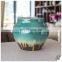 Hot selling European modern style glazed ceramic porcelain set 3 assorted blue vase for home decorative