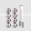 Factory Direct personalized custom artificial mini metal cocktail wine tool whiskey novelty reusable stainless steel ice cubes