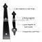 Black Hardware Carriage Accents Faux Hinges and Handle Magnetic Garage Door Hinges Handle