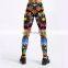 black and white design Sublimation printed leggings pants fitness printed yoga leggings for women