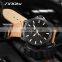 SINOBI Casual Men's Watch Luminous Display Good Quality Leather Band Quartz Watches Unisex Wristwatch S9804G