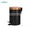 Entry-level basic 3L 5L 12L 20L 30L stainless steel round pedal bin bamboo lid soft close inner bucket home bathroom kitchen