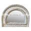 Hot Sale Vintage White Half Moon Rattan Mirror WAll Decoration Cheap WHolesale Made in Vietnam Supplier