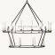 Light home decor loft retro industrial iron art loft style 2 tier chandeliers pendant lamps for home